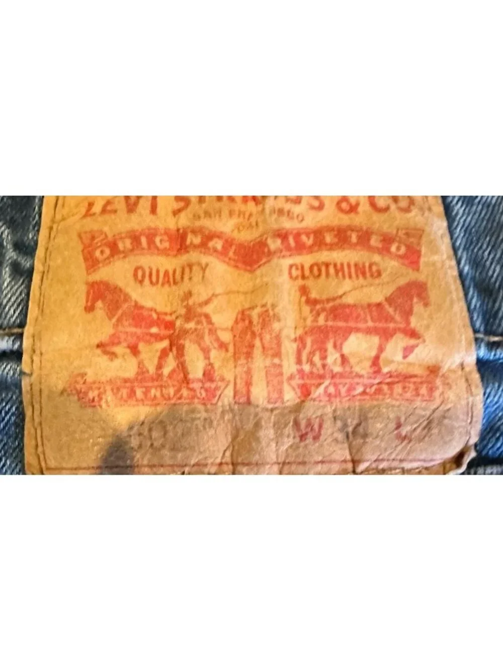 Levi's 502™ Regular Straight Leg Blue Jeans Unisex 34x26 Naturally Distressed